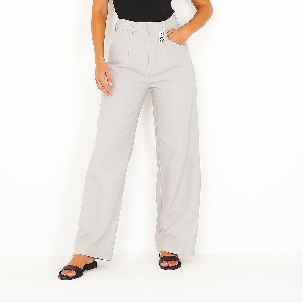Madewell Light Gray Wide Leg Pants